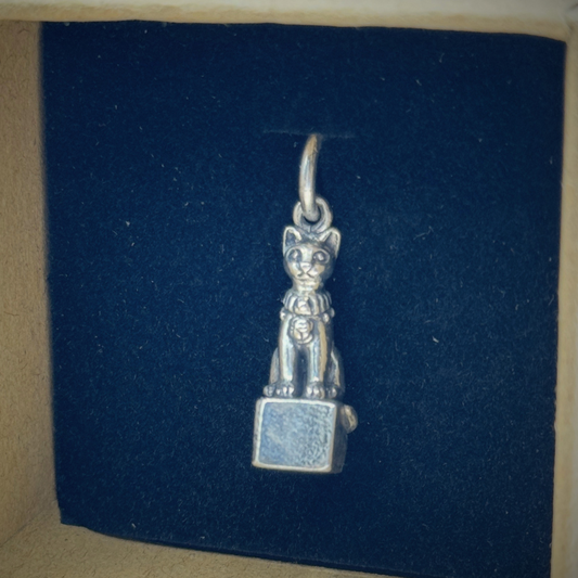 Bastet - Handcrafted Silver Pendant